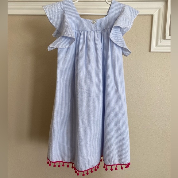 Girls Seersucker Dress - Picture 6 of 9